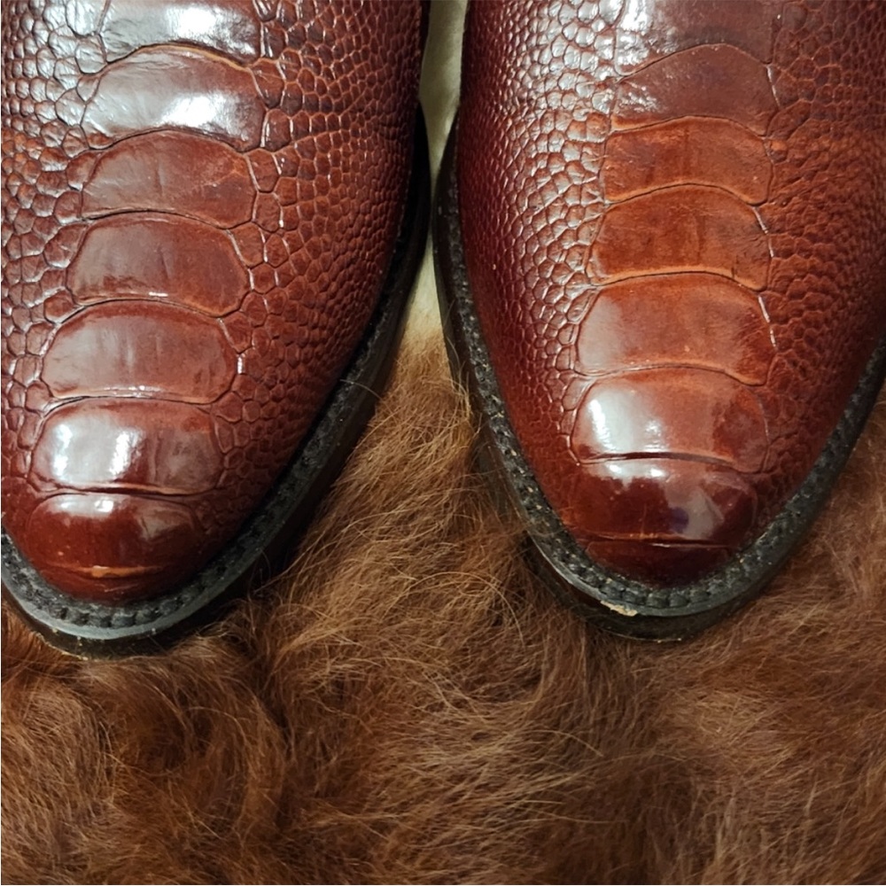 Dan Post Men’s Exotic Ostrich Leg Western Boots – Size 9D - Picture 4 of 7